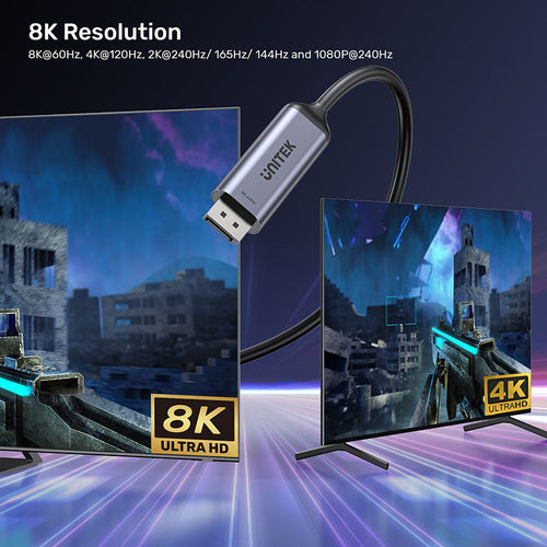 Unitek V1423D USB-C to DisplayPort 8K60Hz Bi-Directional Cable (1.8M)