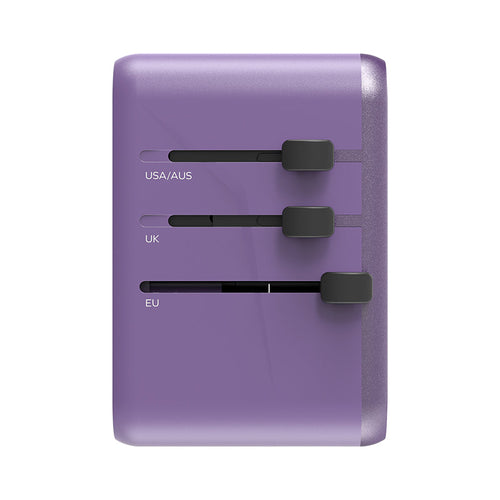 Momax UA8U 1-World 65W GaN AC Travel Adaptor (Purple)
