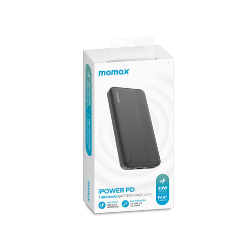 Momax IP77D iPower 20WPD 10000mAh Powrebank (Black)