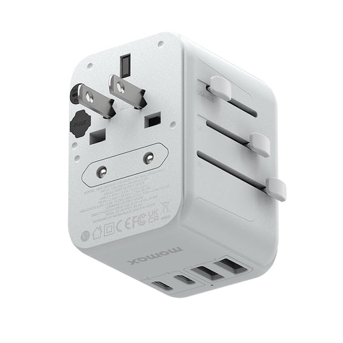 Momax UA9W 1-World 35W 5 Ports + AC Travel Adaptor - White