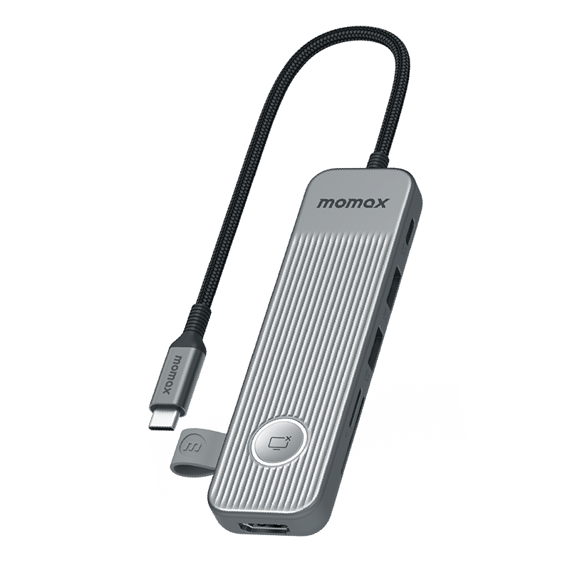 Momax DH17E ONELINK 7-in-1 Multi-Function USB-C Hub (Grey)