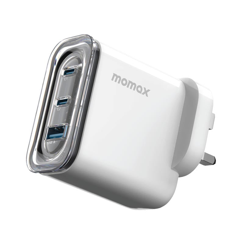 Momax UM52UKW 80W 3 Port Charger 1-Charge Flow (White)