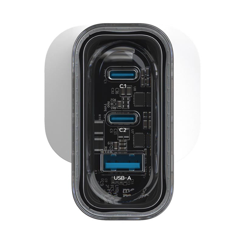 Momax UM52UKW 80W 3 Port Charger 1-Charge Flow (White)