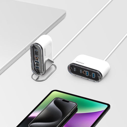 Momax UM53UKW 80W 4 Port Charger 1-Charge Flow (White)