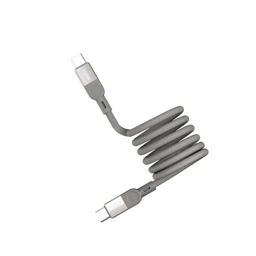 Momax DC35L MAG Link 100W-1M Magnetic USB-C to USB-C Cable Titanium