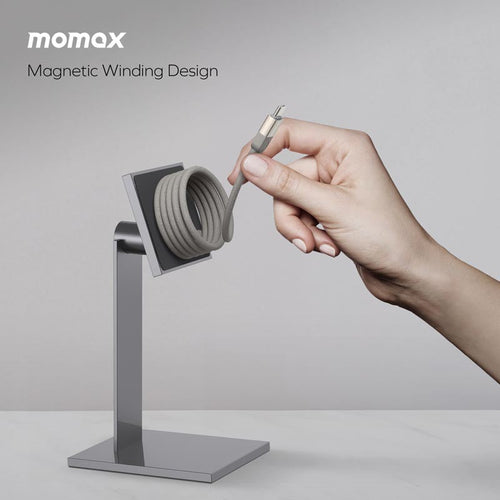 Momax DC36L MAG Link 100W-2M Magnetic USB-C to USB-C Cable Titanium