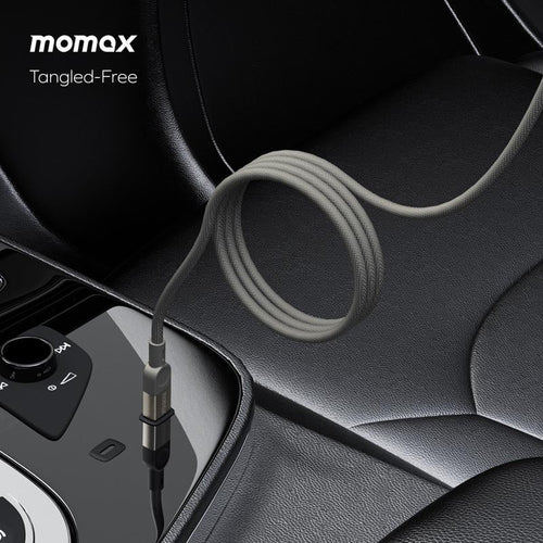 Momax DC36L MAG Link 100W-2M Magnetic USB-C to USB-C Cable Titanium