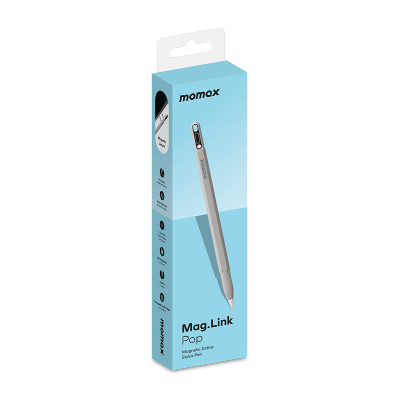 Momax TP10E1 Mag.Link Pop Magnetic Active Stylus Pen - Grey