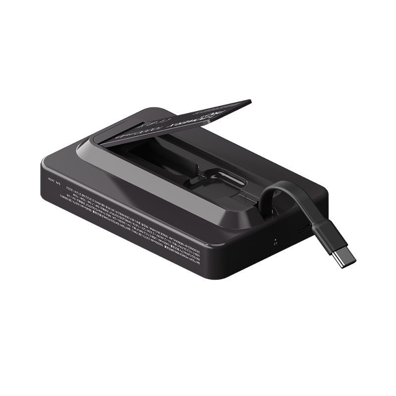 Momax IP132HKD 1-Power X Pro+ 20W 10,000mAh Magnetic Wireless Battery Pack with Built-In USB-C Cable (Black)