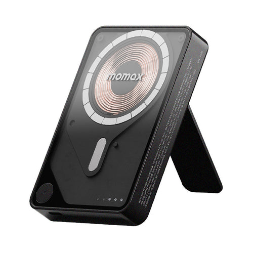 Momax IP132HKD 1-Power X Pro+ 20W 10,000mAh Magnetic Wireless Battery Pack with Built-In USB-C Cable (Black)