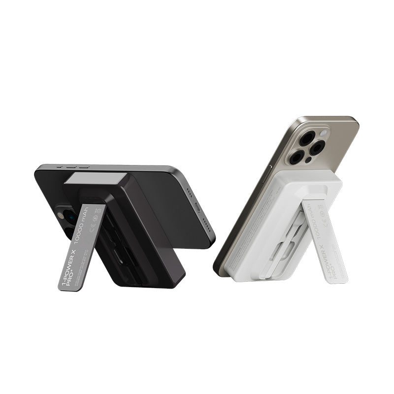 Momax IP132HKD 1-Power X Pro+ 20W 10,000mAh Magnetic Wireless Battery Pack with Built-In USB-C Cable (Black)