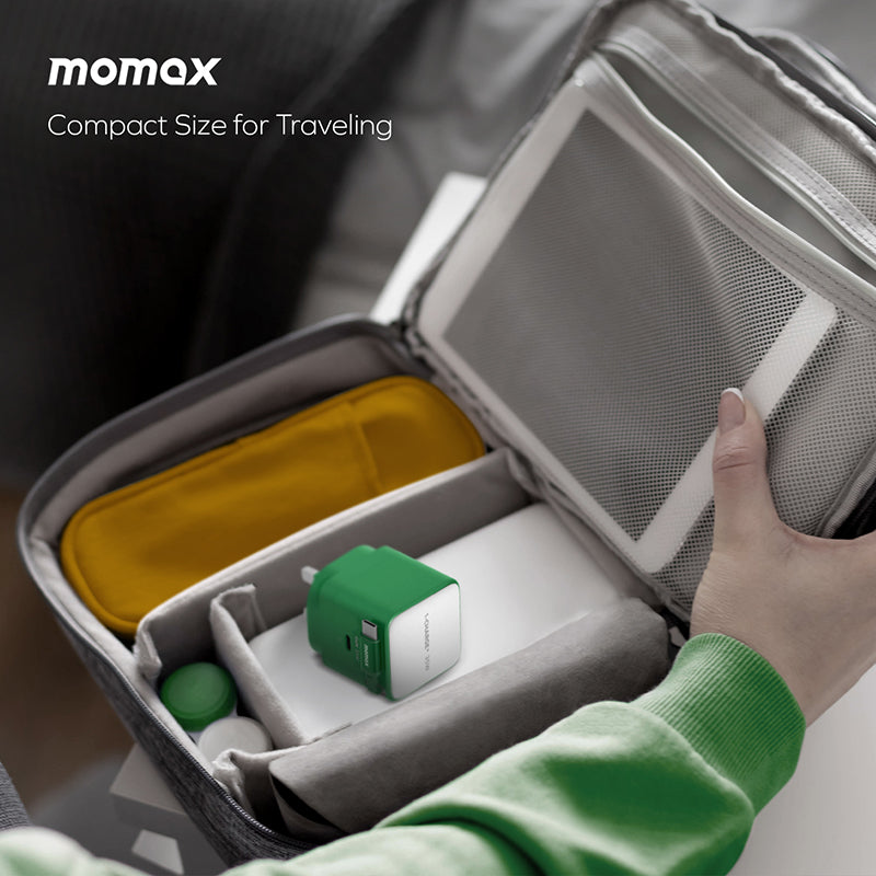 Momax UM72UKM 1-Charge+ 35W 1-Port GaN Charger with Retractable USB-C Cable - Orange