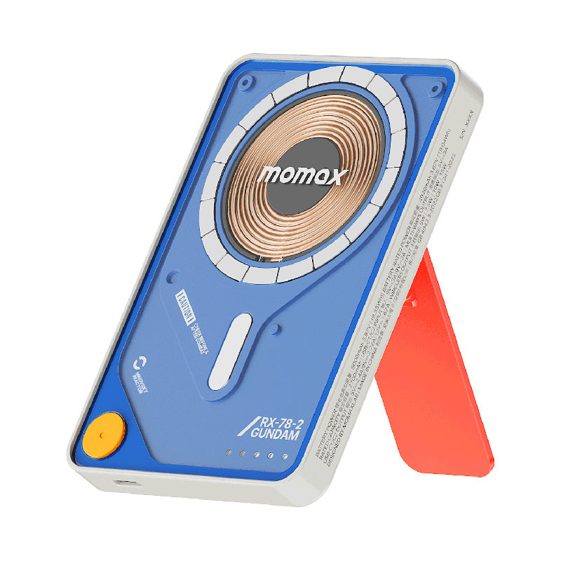Momax IP131GDW 1-Power X Pro 20W 5,000mAh Magnetic Wireless Power Bank with Built-in USB-C Cable - RX-78-2 Gundam