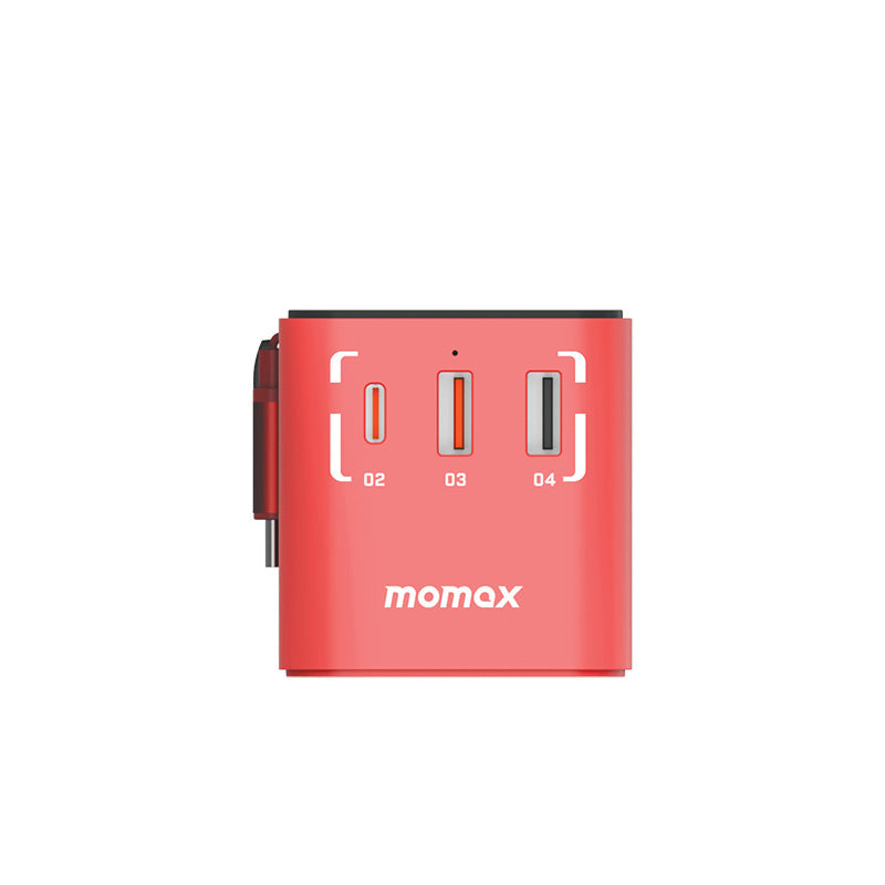 Momax UA18GDR I-World+ 70W GaN 3-Port AC Travel Adapter with Built-in USB-C Cable - MS-06S Chars Zaku II