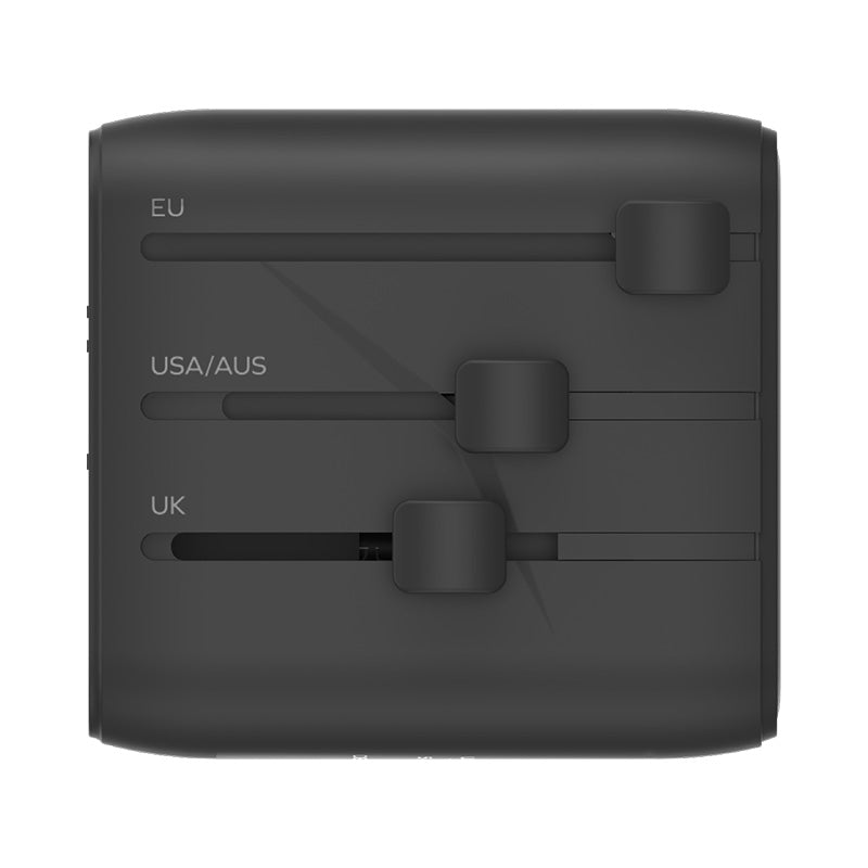 Momax UA29D 1-World² 20W Universal 2-Port USB Travel Adapter - Black