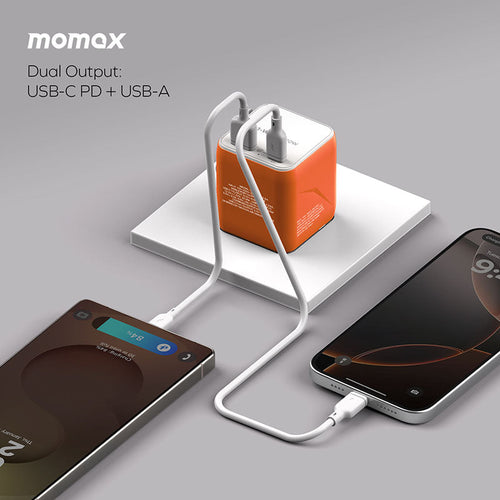 Momax UA29D 1-World² 20W Universal 2-Port USB Travel Adapter - Black