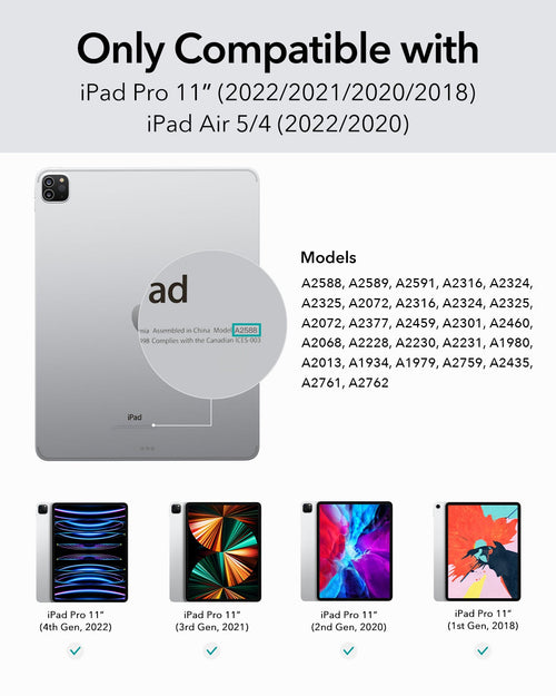 ESR Ascend Keyboard Case Lite (iPad Pro 11” / Air 4 / Air 5)