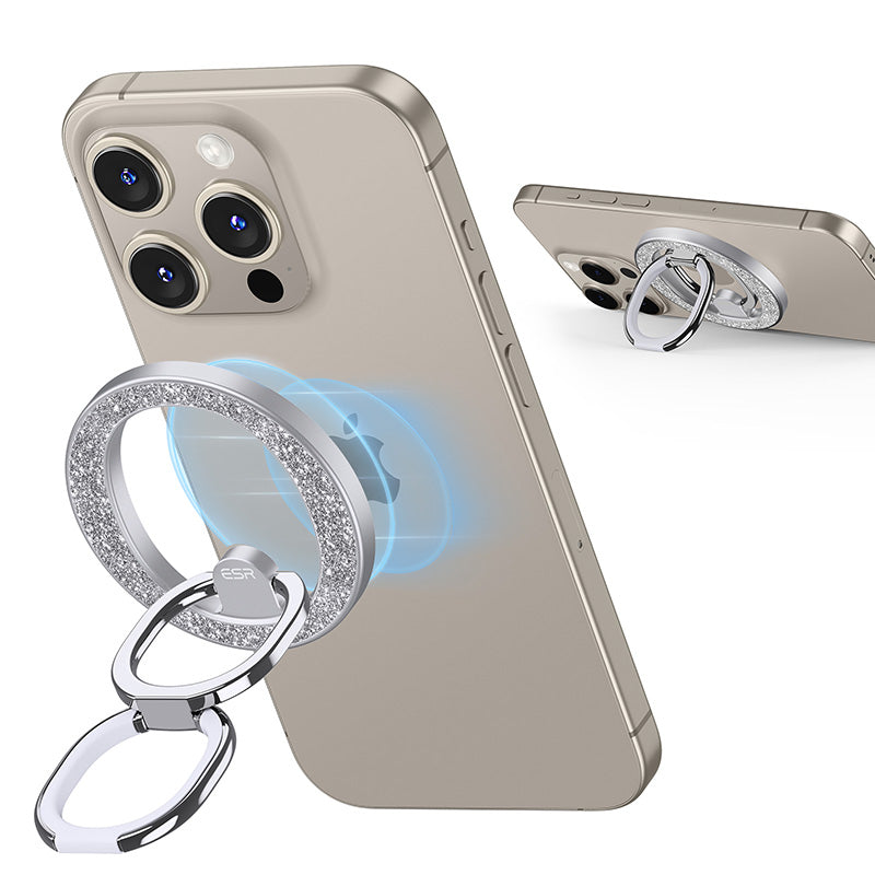 ESR HaloLock Ring Stand (Rhinestone Silver)
