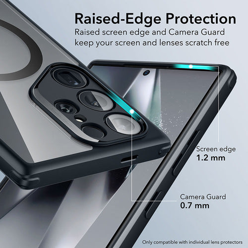 ESR Samsung Galaxy S24 Ultra Classic Hybrid MagSafe Case with HaloLock  (Clear Black)