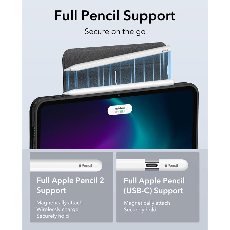 ESR iPad Pro 11 (2024) Rebound Hybrid 360 Case (Black)