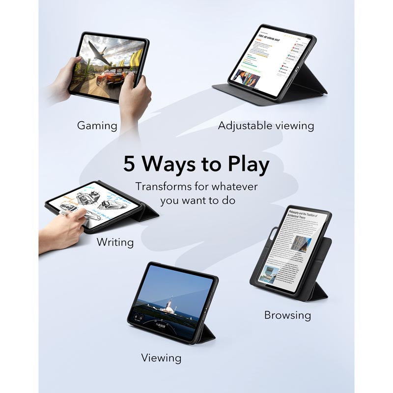 ESR iPad Pro 11 (2024) Rebound Hybrid 360 Case (Black)