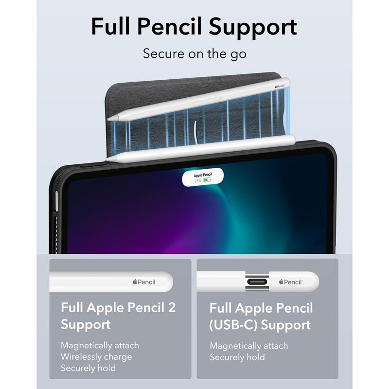 ESR iPad Air 13 (2024) Rebound Hybrid 360 Case (Black)