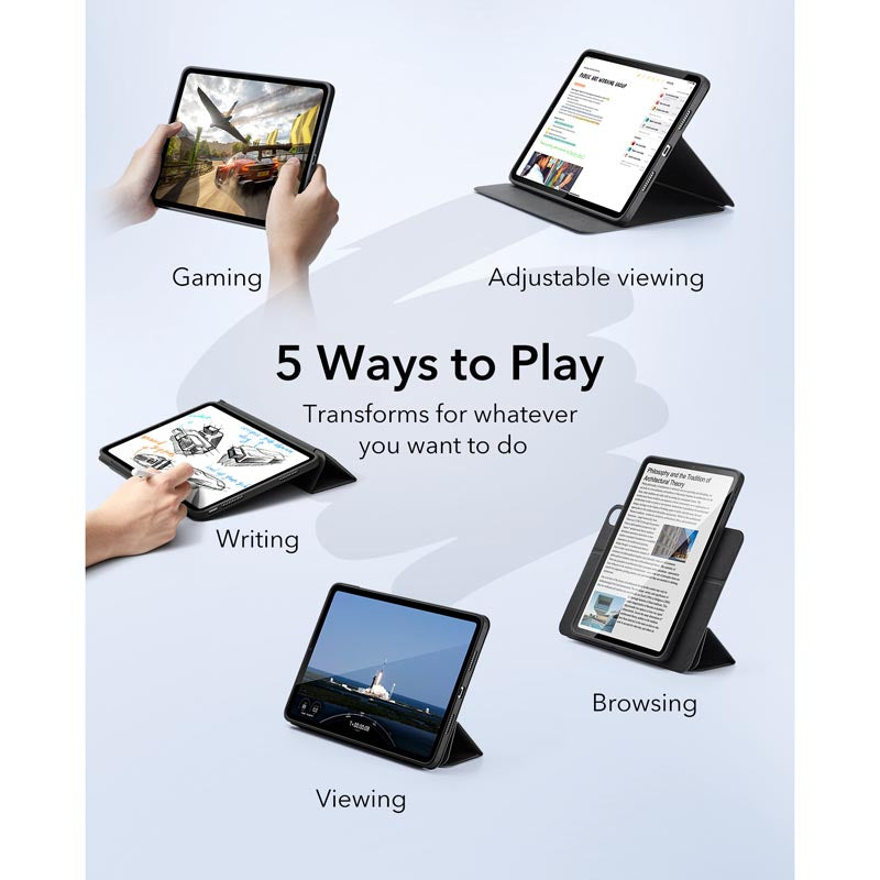 ESR iPad Air 13 (2024) Rebound Hybrid 360 Case (Black)