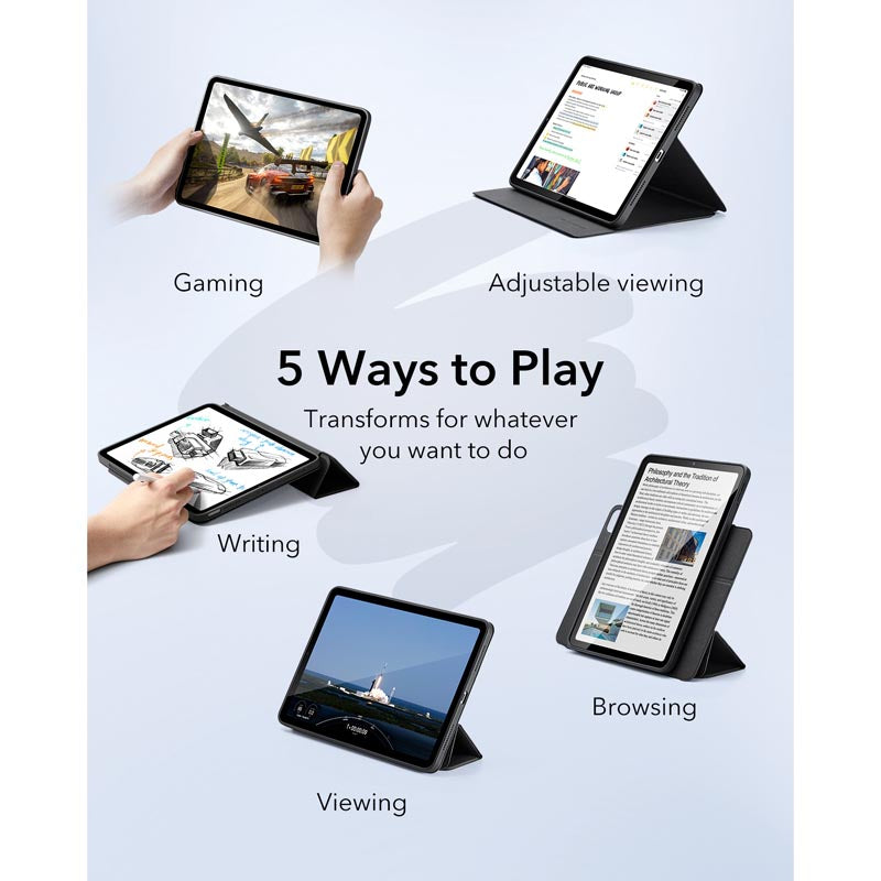 ESR iPad Air 11 (2024) & iPad Air 5/4 Rebound Hybrid 360 Case (Black)