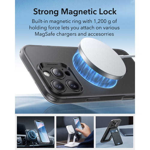 ESR iPhone 16 Pro Max Zero Clear Case (HaloLock) - Frosted Black