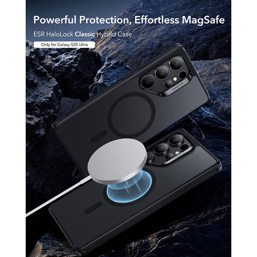 ESR Samsung Galaxy S25 Ultra Classic Hybrid MagSafe Case with HaloLock - Frosted Black