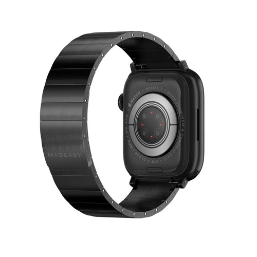 MagEasy Maestro M Magnetic Stainless Steel Apple Watch Loop - 42mm / 44mm / 45mm (Black)