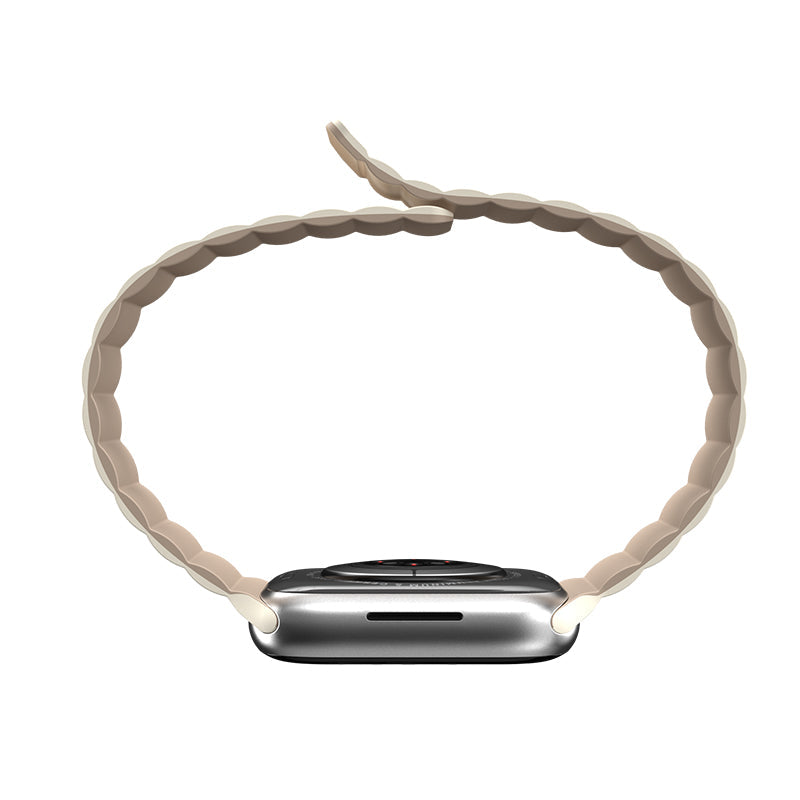 MagEasy Skin Silicone Magnetic Apple Watch Band - 42mm / 44mm / 45mm (Starlight)