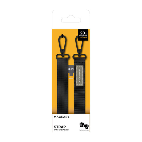 MagEasy Strap+Strap Card-20mm for iPhone - Stripe Black