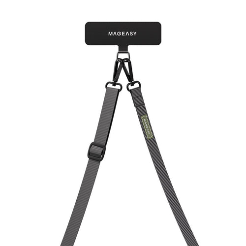 MagEasy Strap+Strap Card-20mm for iPhone - Stripe Grey