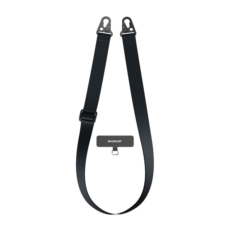 MagEasy Strap+Strap Card-25mm for iPhone - Classic Black