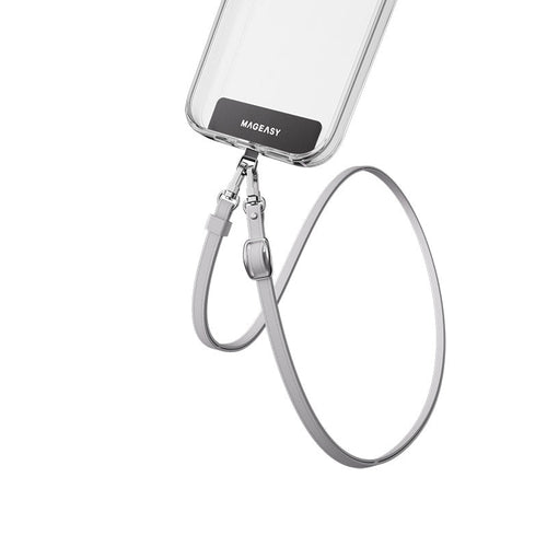 MagEasy 12mm Leather Strap - Grey