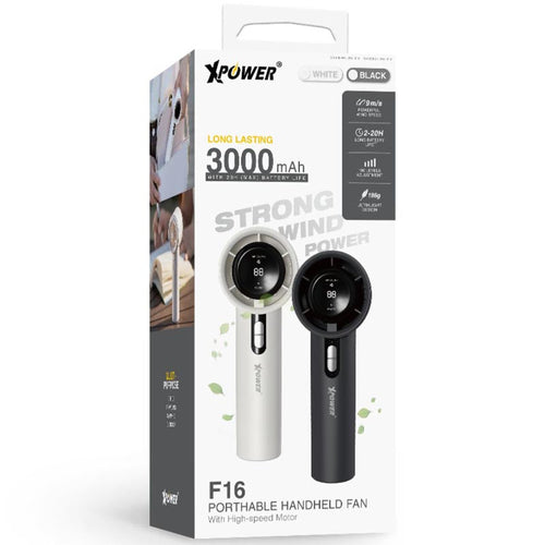 XPower WX-638-WH F16 Portable High Speed Fan, White