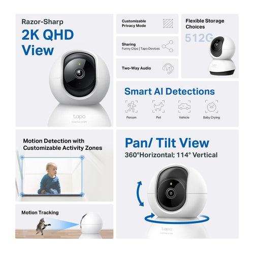 TP-Link Tapo C220 Pan/Tilt Home Security Wi-Fi Camera *Exclusive*