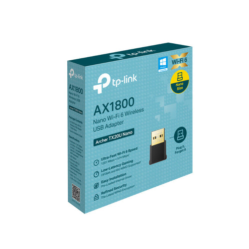 TP-Link Archer TX20U Nano AX1800 Nano Wi-Fi 6 Wireless USB Adapter