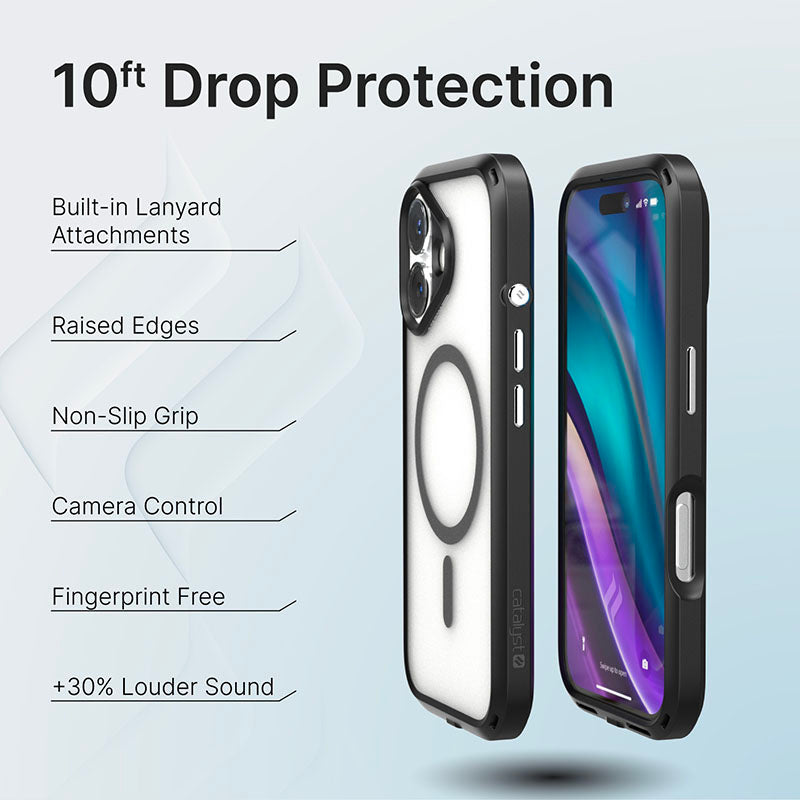 Catalyst iPhone 16 (2024) Stealth Black Influence Case MagSafe