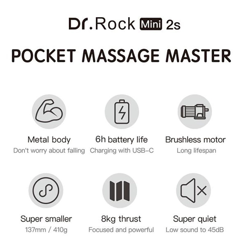 Dr.Rock Mini 2s Massage Gun (Blue)