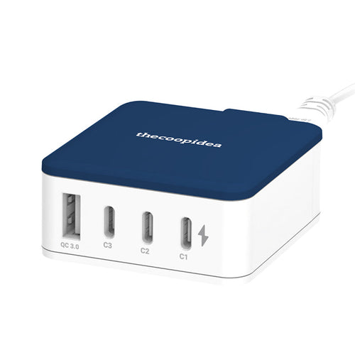 Thecoopidea CP-4USBPD02-NVY GAN45W 3C1A PD Charging Station (Navy)
