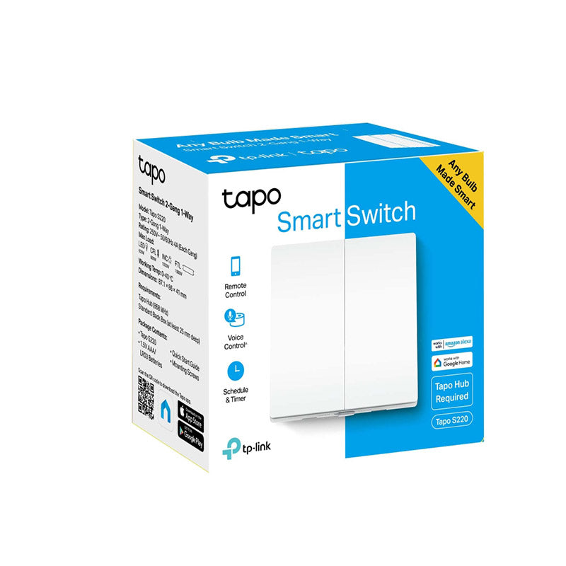 TP-Link Tapo S220 Smart Light Switch (2-Gang 1-Way)