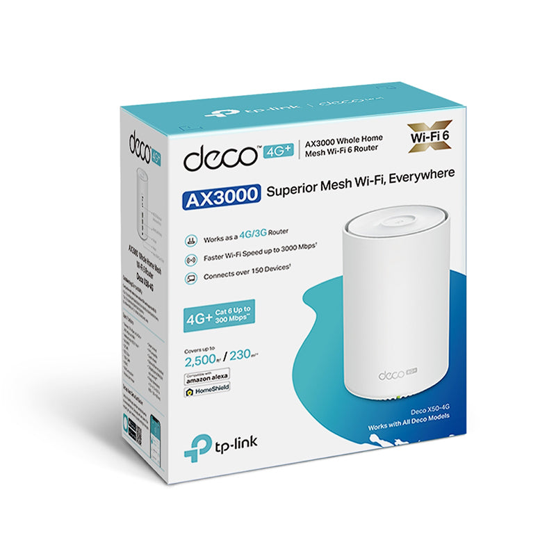 TP-Link Deco X50-4G AX3000 Whole Home Mesh Wi-Fi 6 (1-Pack)
