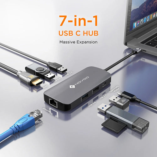 Omars Novoo R7 PD 7-in-1 USB-C Hub