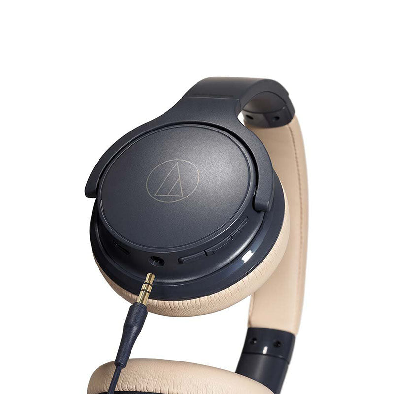 Audio-Technica ATH-S220BT Bluetooth Headphones (Navy Beige)