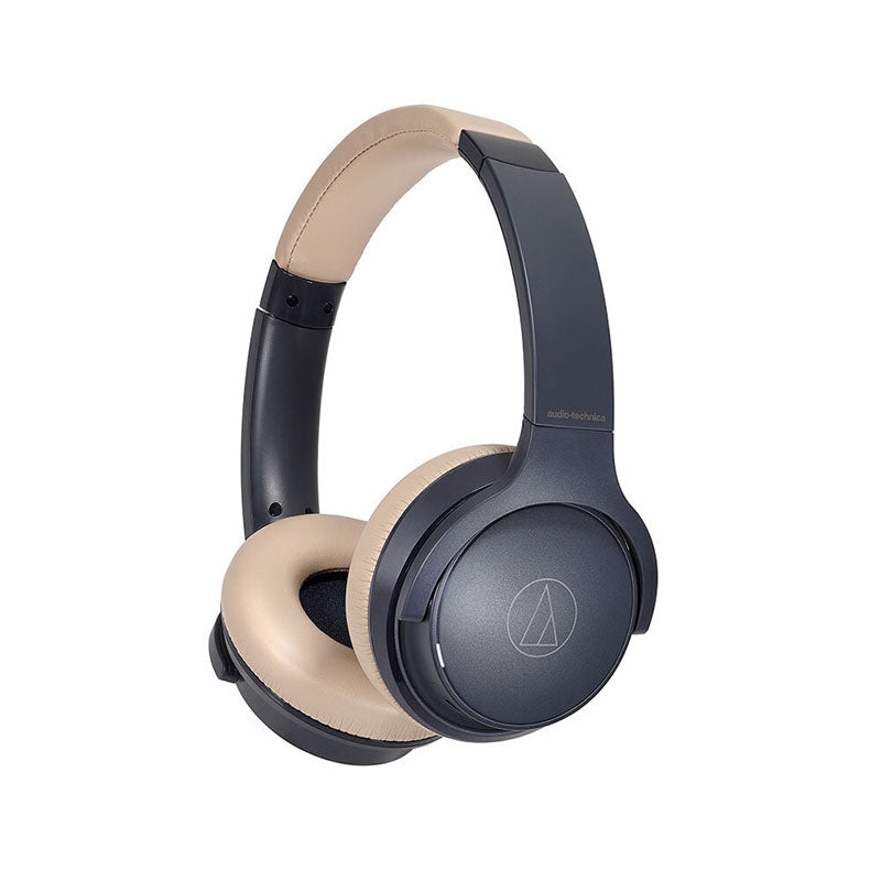 Audio-Technica ATH-S220BT Bluetooth Headphones (Navy Beige)