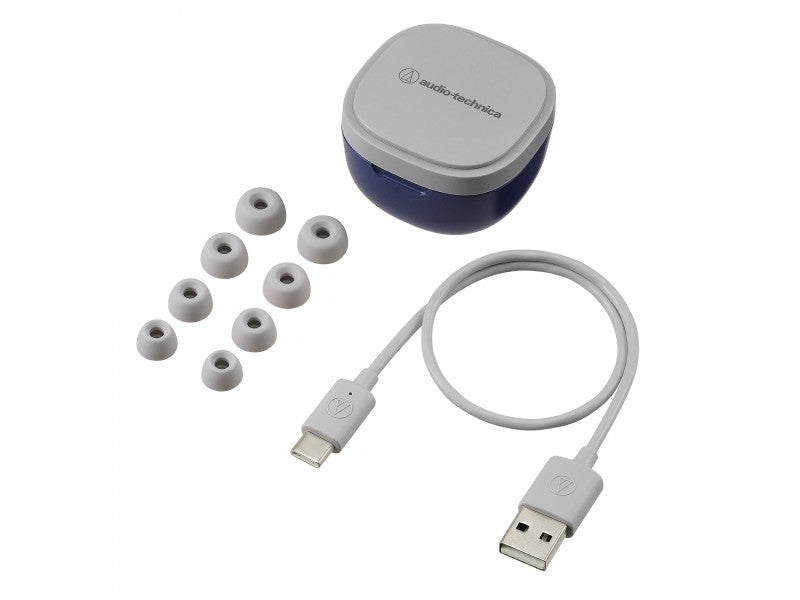 Audio-Technica ATH-SQ1TW True Wireless Earphones (Navy-Red)