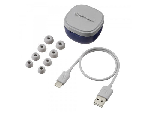Audio-Technica ATH-SQ1TW True Wireless Earphones (Navy-Red)