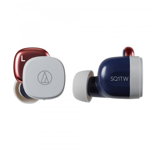 Audio-Technica ATH-SQ1TW True Wireless Earphones (Navy-Red)